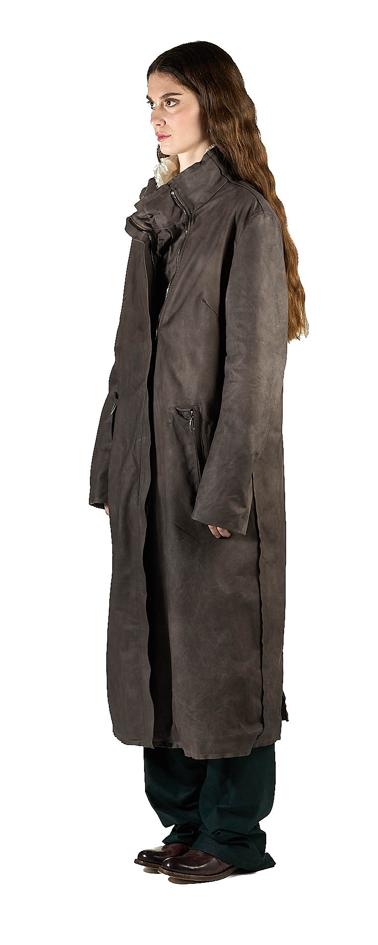DANIELE BASTA LEATHER AND SILVER JACKET